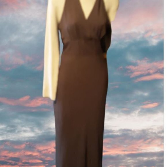 Chocolate Brown  Silk Dress From Chadwick's of Boston * - Picture 1 of 6